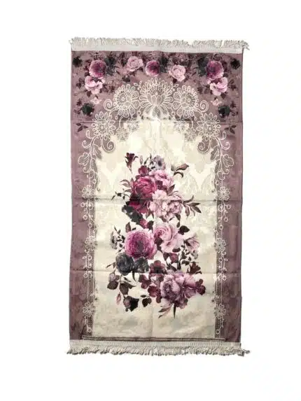Gebetsteppich mit Namen ER-Rabii 110x70 Personalisierter Gebetsteppich mit luxuriösen Fransen Gebetsteppich mit hochwertigem Unterbodenstoff Gebetsteppich mit Namen als Geschenk Ramadan Eid