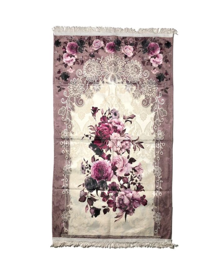 Gebetsteppich mit Namen ER-Rabii 110x70 Personalisierter Gebetsteppich mit luxuriösen Fransen Gebetsteppich mit hochwertigem Unterbodenstoff Gebetsteppich mit Namen als Geschenk Ramadan Eid