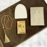 Personalisierter Gebetsteppich mit Namen Set– einfarbig & musterlos