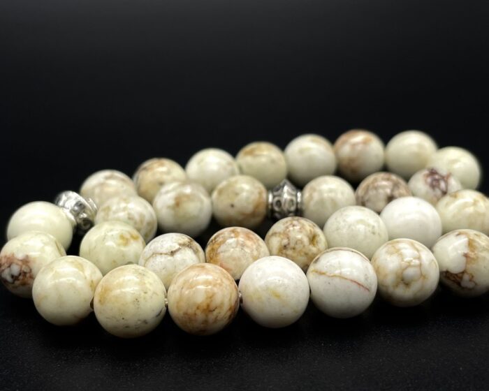 Tesbih - Orientalischer Weißer Türkis Edelstein – Bild 2