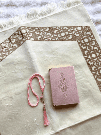 Gebetsteppich mit Namen Set Dubai Roségold Dubai Gebetsteppich modern roségold Personalisierter Gebetsteppich Geschenk Set Gebetsteppich Set Ramadan Eid