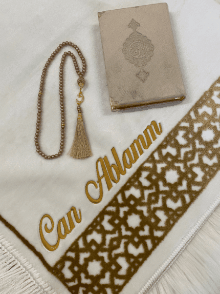 Gebetsteppich mit Namen Set Dubai Roségold Dubai Gebetsteppich modern roségold Personalisierter Gebetsteppich Geschenk Set Gebetsteppich Set Ramadan Eid